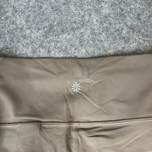 Athleta Leggings Womens Small Transcend Mesh 7/8 Tight High Rise Tan Athleisure - Picture 6 of 7
